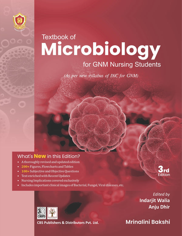 Textbook Of Microbiology For Gnm Nursing Students 3Ed (Pb 2027), by Mrinalini Bakshi