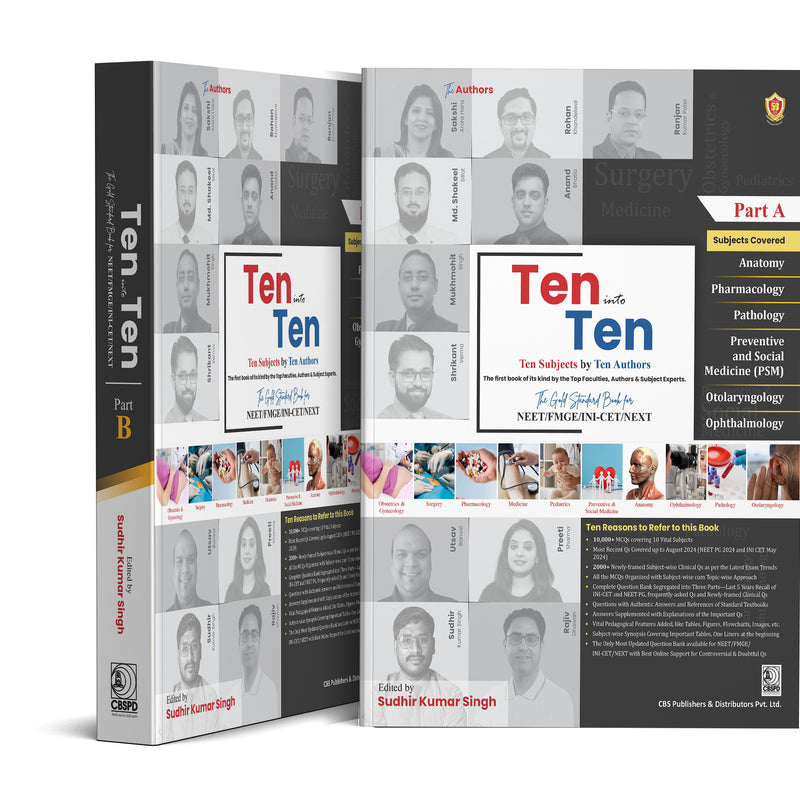 Ten Into Ten The Gold Standard Book For Neet/Fmge/Nin-Cet/Next 2 Vol Set (Pb 2025) Ten Subjects By Ten Authors, by Sudhir Kumar Singh 