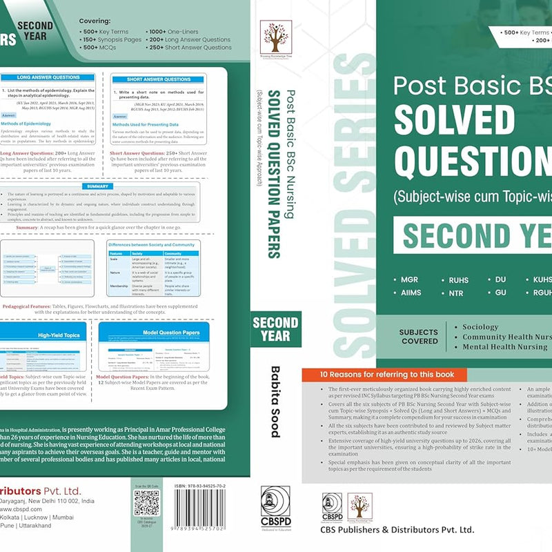 Post Basic Bsc Nursing Solved Question Papers Subject Wise Cum Topic Wise Approach Secong Year (Pb 2027), by Babita Sood
