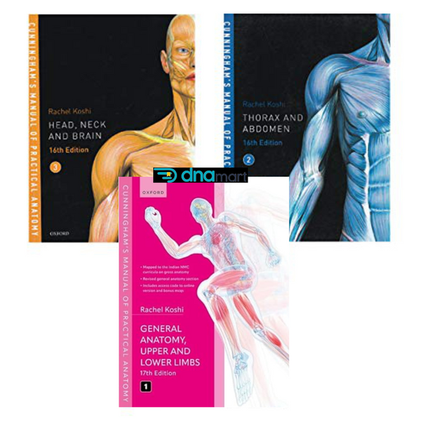 Cunningham's Manual of Practical Anatomy – Complete 3 Volume Set Combo (Vol. 1, 2 & 3)