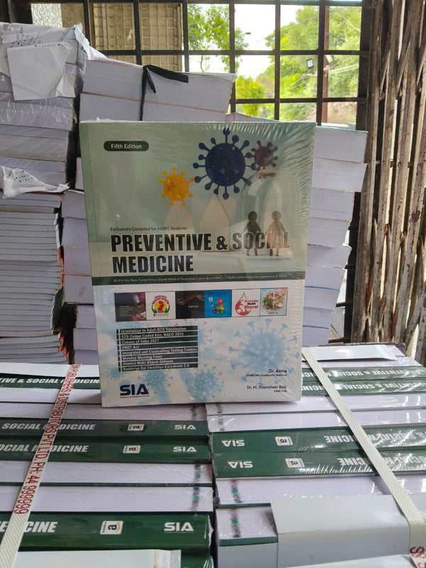 Sia Preparatory Manual of Preventive and Social Medicine 5th  Editon 2026 by Dr. M. Shamsheer Baig (expected dispatch by 20th of July 2026)