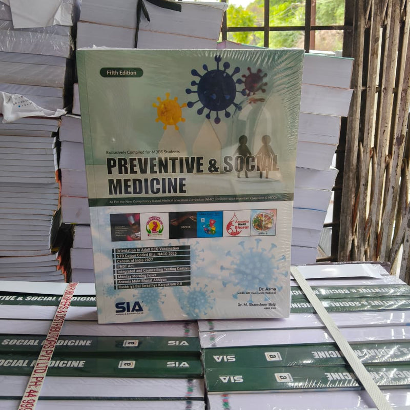 Sia Preparatory Manual of Preventive and Social Medicine 5th  Editon 2026 by Dr. M. Shamsheer Baig (expected dispatch by 20th of July 2026)