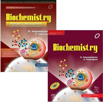 Biochemistry 6th Edition 2023 With Free Supplement Biochemistry Review & Assessment 1st Edition Set By Satyanarayana U, 9788131269411 