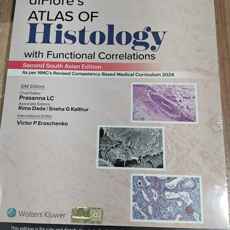 diFiore's Atlas of Histology with Functional Correlations, 2nd South Asian Edition cover