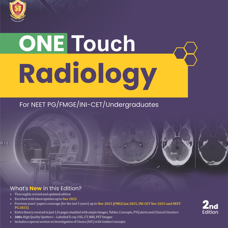 ONE Touch Radiology - 2nd Edition | For NEET PG/FMGE/INI-CET/Undergraduates