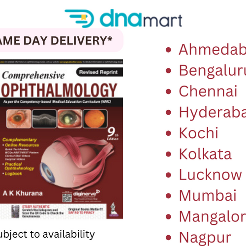 COMPREHENSIVE OPHTHALMOLOGY,9/E, 2024,AK KHURANA