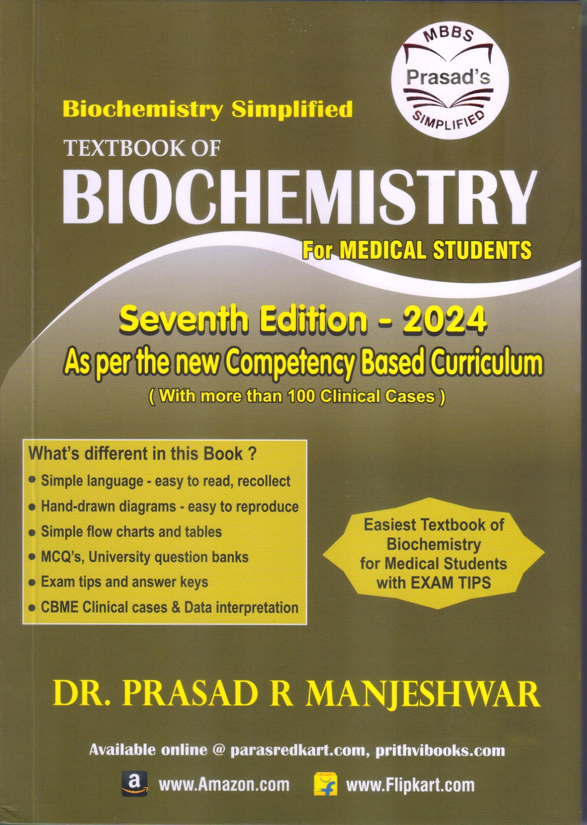 Textbook Of Biochemistry For Medical Students 7th/2024 BY Prasad R Manjeshwar