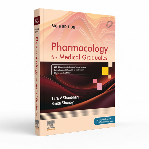 Professional product photograph of Pharmacology for Medical Graduates 6th Edition textbook