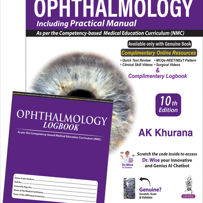📘 Comprehensive Ophthalmology Including Practical Manual (10th Edition, 2025) by AK Khurana