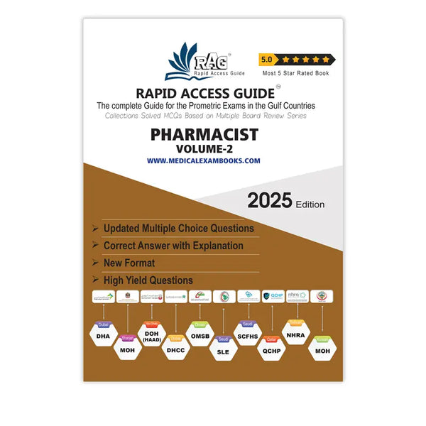 Clinical Pharmacist Book | Prometric Exam Questions – 2025 2 vol set