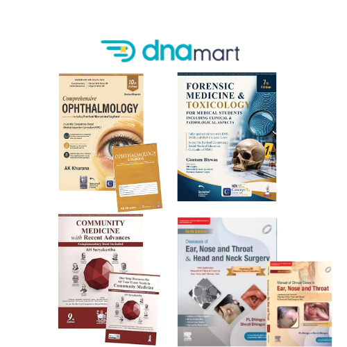 3rd Year MBBS Essential Textbooks Bundle 2026 | Dhingra ENT 9e + Khurana Ophthalmology 10e + Biswas Forensic 7e + Suryakantha PSM 9e