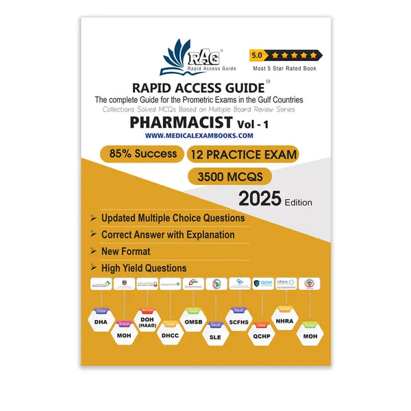 Clinical Pharmacist Book | Prometric Exam Questions – 2025 2 vol set