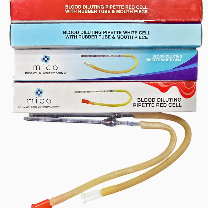 Blood Diluting Pipettes Combo Pack – RBC, WBC & Haemoglobin (Set of 3)