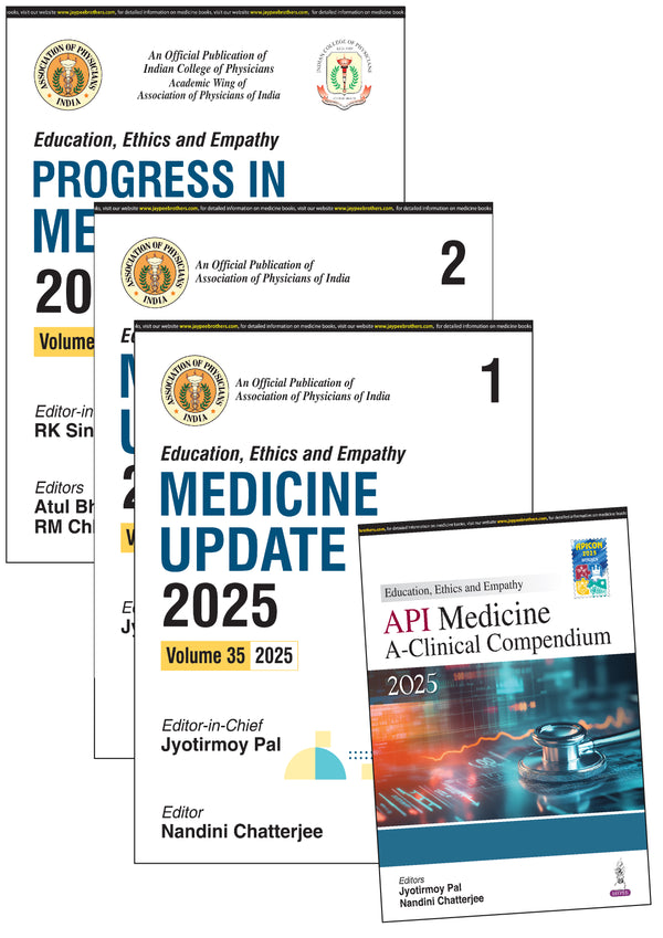 Medicine Update 2025, APICON 2025, latest medical guidelines, evidence-based medicine, clinical practice update, postgraduate medical book, internal medicine reference, AI in healthcare, molecular biology in medicine, genetics in diagnostics, travel medicine, gerontology, medical education, medicolegal aspects in medicine, physician handbook, specialist medical textbook, clinical decision-making, soft skills in medicine, healthcare innovations, advanced medical management, top medical books 2025, best books