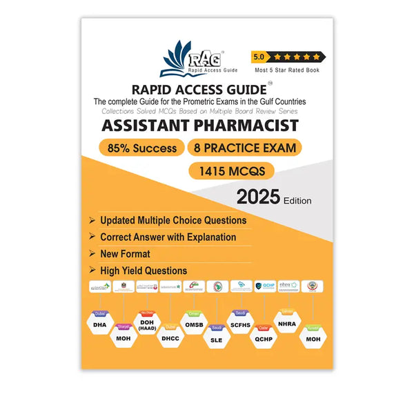 Assistant Pharmacist MCQ Book – Prometric Exam Questions – 2025