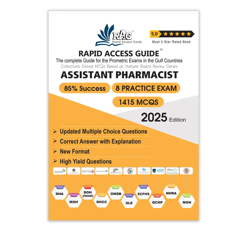 Assistant Pharmacist MCQ Book – Prometric Exam Questions – 2025