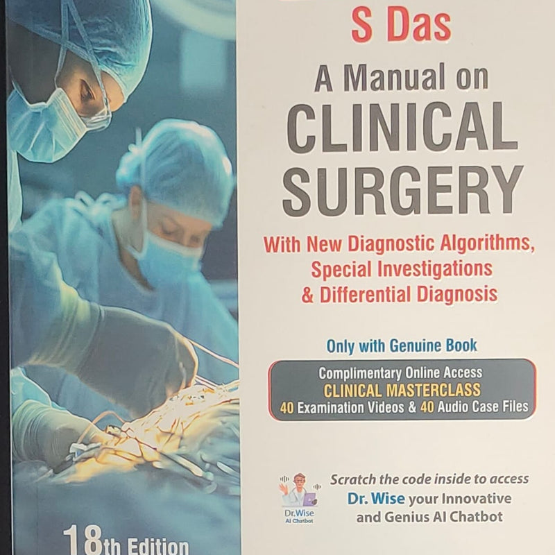 A MANUAL ON CLINICAL SURGERY,18/E,2025 by S DAS