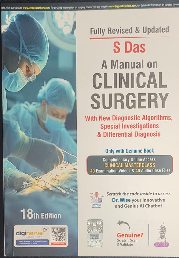 A MANUAL ON CLINICAL SURGERY,18/E,2025 by S DAS