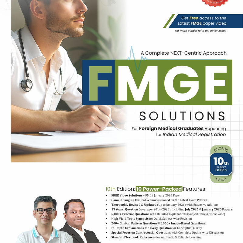 FMGE Solutions 10 th edition 2026 by Deepak Marwah