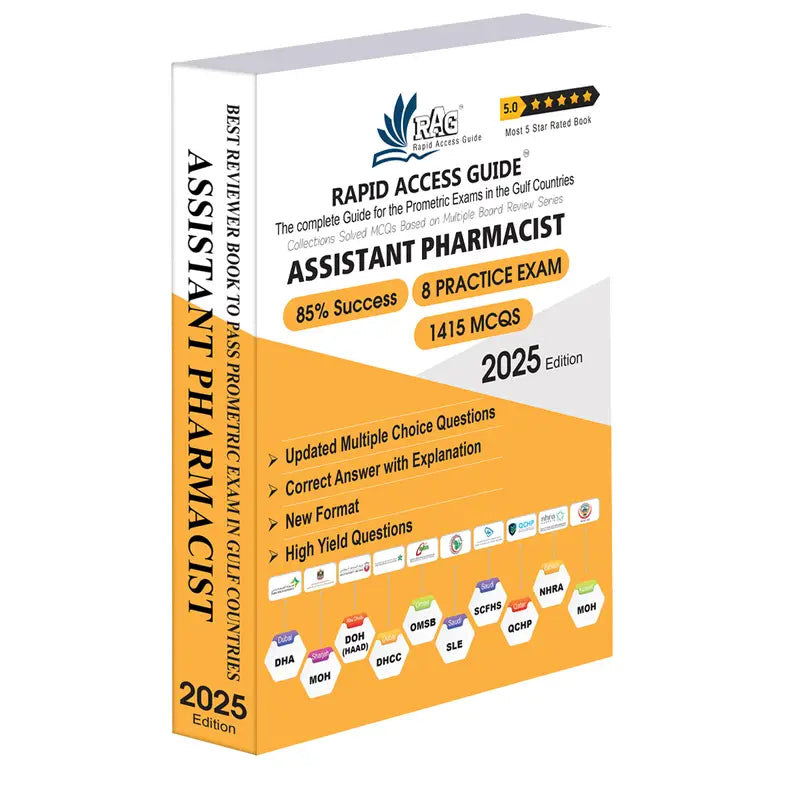 Assistant Pharmacist MCQ Book – Prometric Exam Questions – 2025