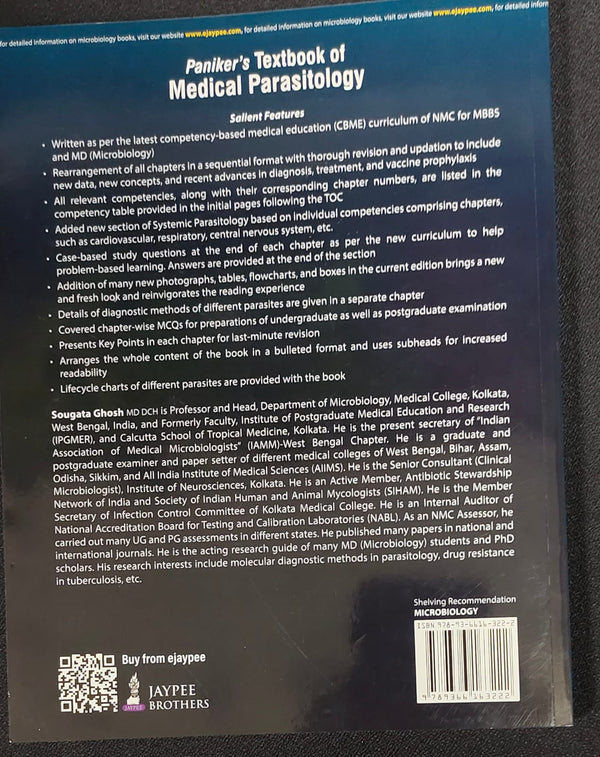 🦠 Paniker’s Textbook of Medical Parasitology – 10th Edition (2025) | Sougata Ghosh | Jaypee | CBME Aligned