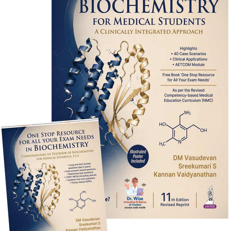 TEXTBOOK OF BIOCHEMISTRY FOR MEDICAL STUDENTS (COMPLIMENTARY BOOK INCLUDED+ILLUSTRATED POSTER) 11/E, 2026, DM VASUDEVAN
