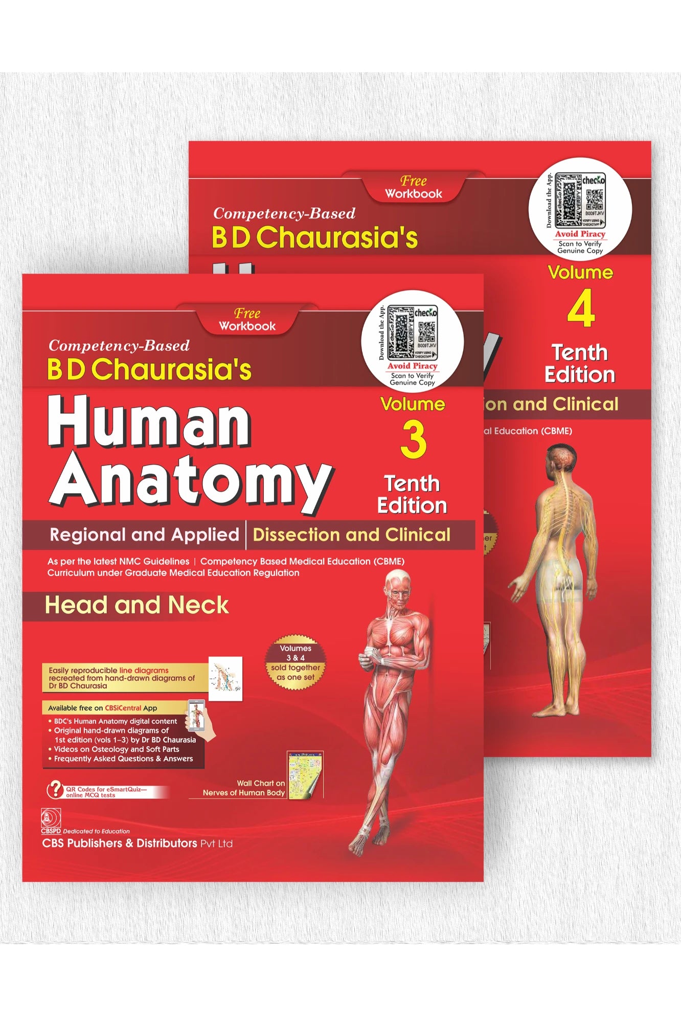 BD Chaurasia’s Human Anatomy, with free Workbooks 10th edition 2024 an