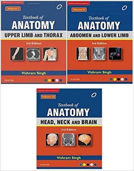 Textbook Of Anatomy:Upper Limb and Thorax, Vol 1, Abdomen And Lower Limb, Vol 2, Head, Neck And Brain, Vol 3, 3Rd by Vishram Singh