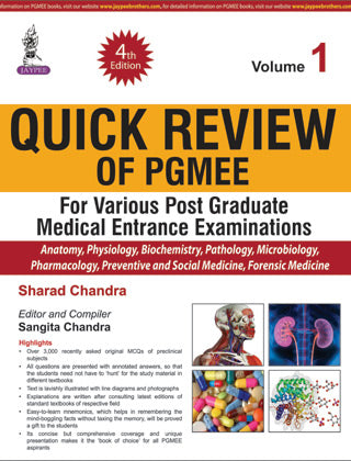 QUICK REVIEW OF PGMEE VOL.1 FOR VARIOUS P.G.MED.ENT.EXA.,4/E,CHANDRA