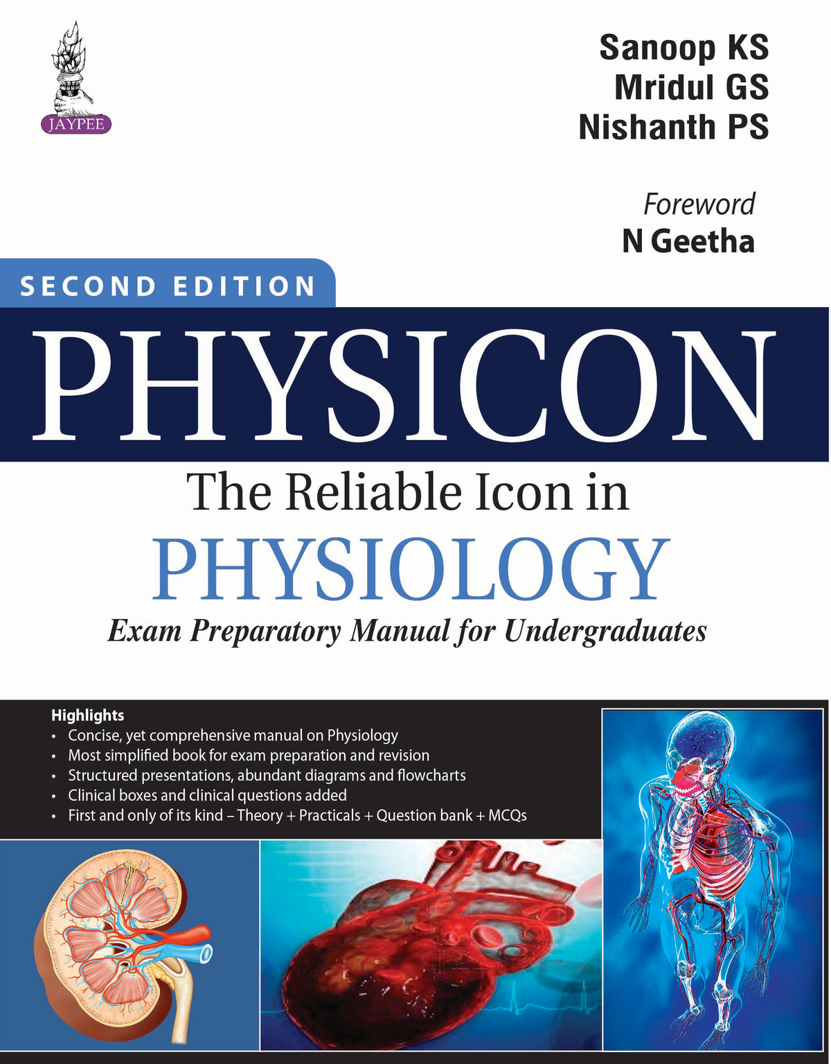 PHYSICON THE RELIABLE ICON IN PHYSIOLOGY EXAM PREPARATORY MANUAL FOR UNDERGRADUATES,2/E,SANOOP KS