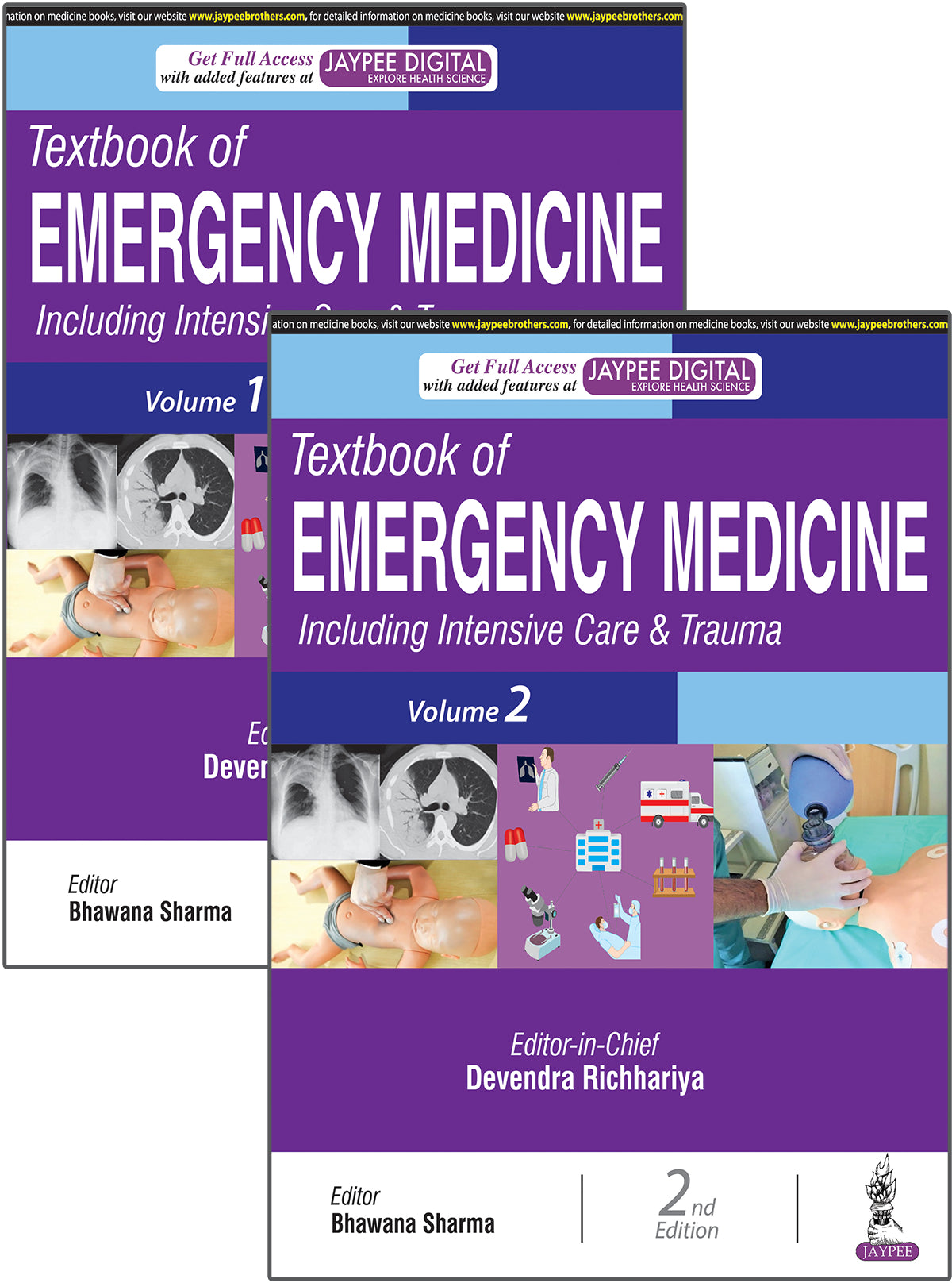 TEXTBOOK OF EMERGENCY MEDICINE: INCLUDING INTENSIVE CARE & TRAUMA (2 VOLUMES),2/E,DEVENDRA RICHHARIYA