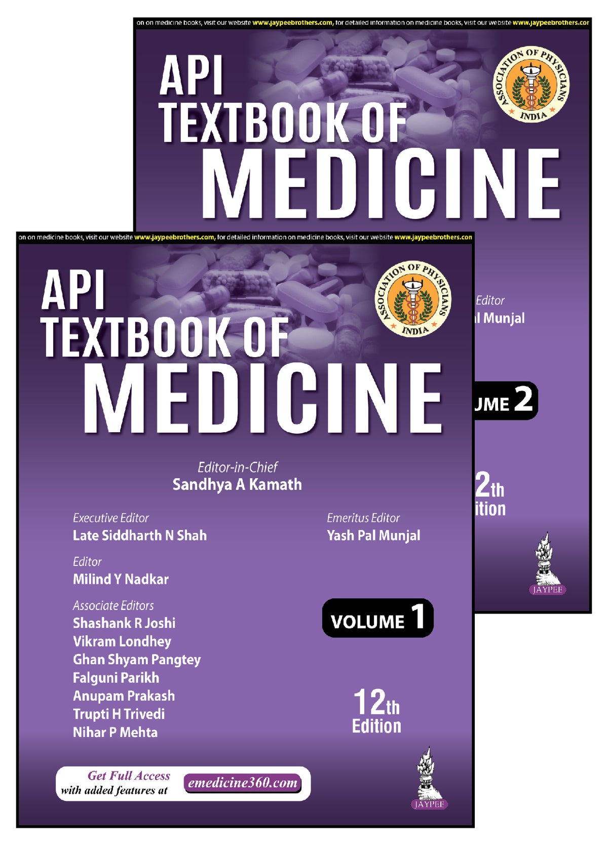 API TEXTBOOK OF MEDICINE (2 VOLUMES),12/E,SANDHYA A KAMATH