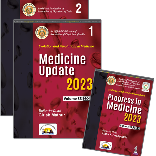 MEDICINE UPDATE (VOLUME 33, 2023)(2VOLS) AND PROGRESS IN MEDICINE 2023(1 VOL)-3VOLS SET, 1/E,  by GIRISH MATHUR