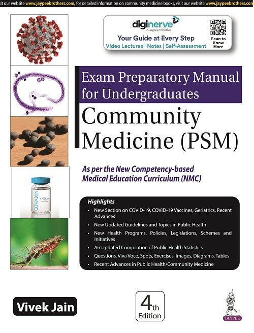 EXAM PREPARATORY MANUAL FOR UNDERGRADUATES COMMUNITY MEDICINE (PSM),4/E,VIVEK JAIN