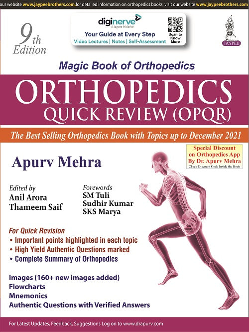 ORTHOPEDICS QUICK REVIEW (OPQR),9/E,APURV MEHRA