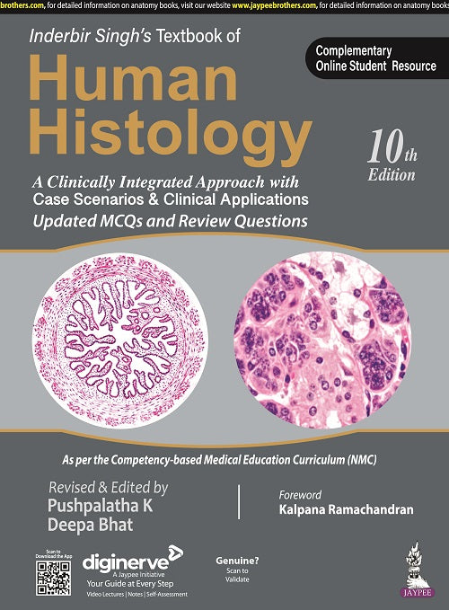 INDERBIR SINGH’S TEXTBOOK OF HUMAN HISTOLOGY,10/E,PUSHPALATHA K