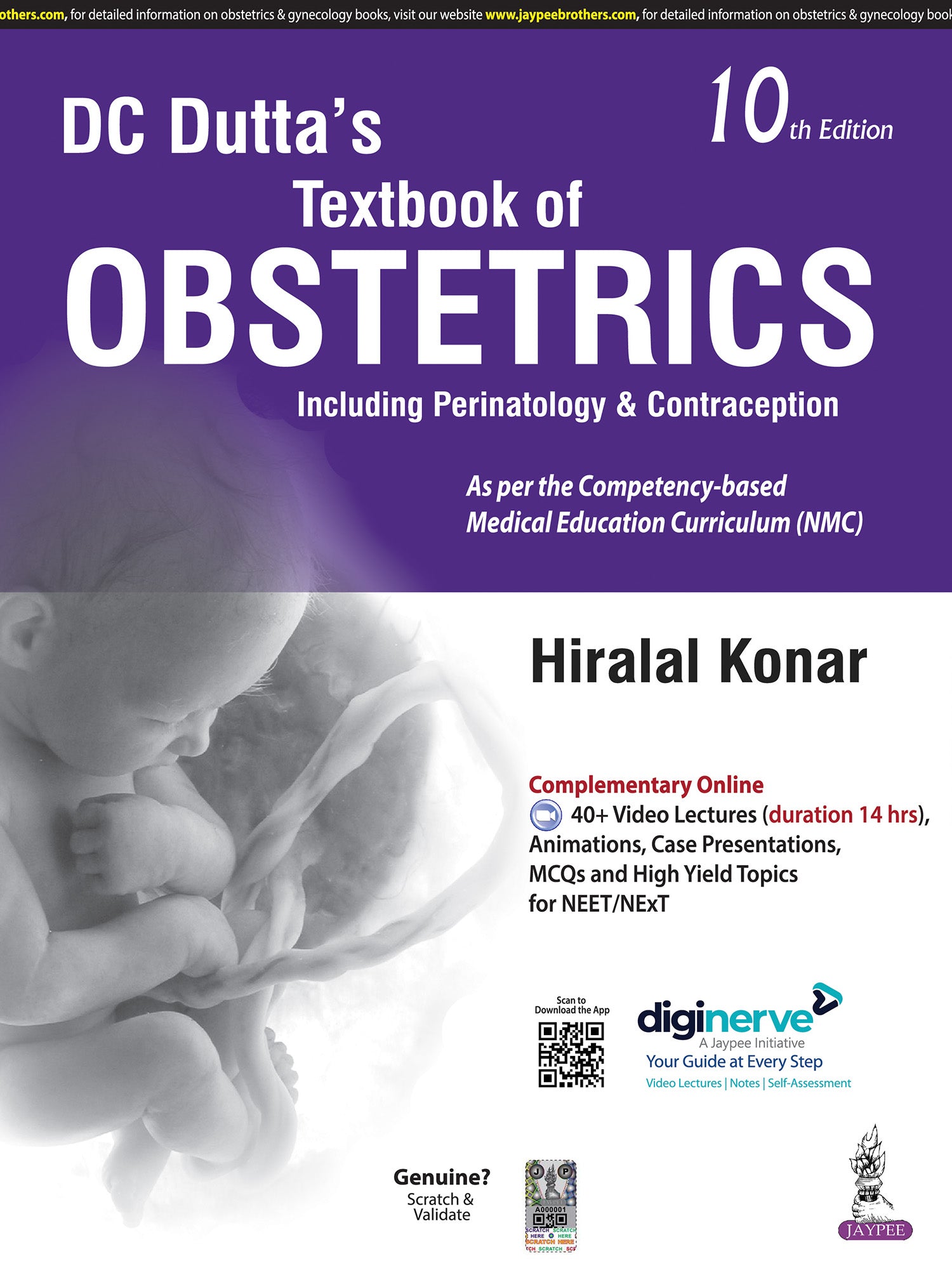DC DUTTA'S TEXTBOOK OF OBSTETRICS INCLUDING PERINATOLOGY & CONTRACEPTION, 10/E,  by HIRALAL KONAR