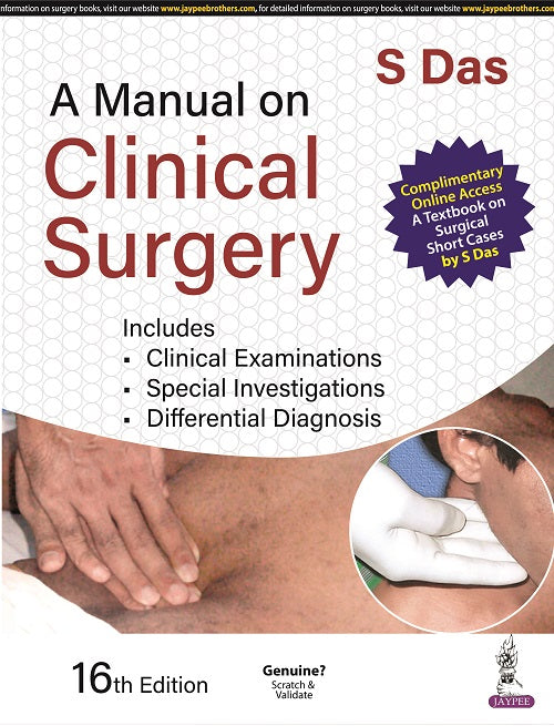 A MANUAL ON CLINICAL SURGERY,16/E,SOMEN DAS