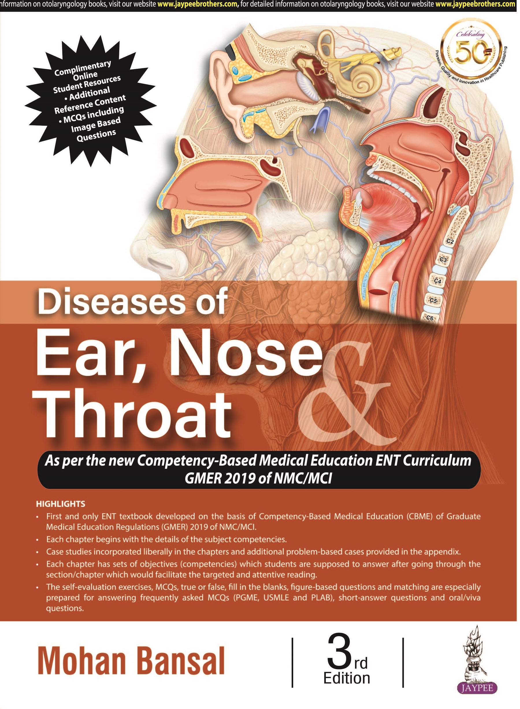 DISEASES OF EAR, NOSE & THROAT,3/E,MOHAN BANSAL