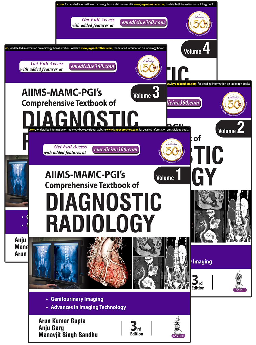 AIIMS-MAMC-PGI'S COMPREHENSIVE TEXTBOOK OF DIAGNOSTIC RADIOLOGY (4 VOLS),3/E,MANAVJIT SINGH SANDHU