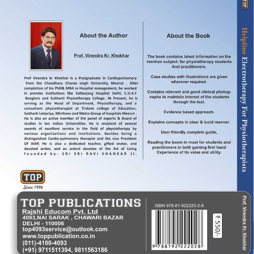Electrotherapy For Physiotherapists

by Virendra Kr. Khokhar
