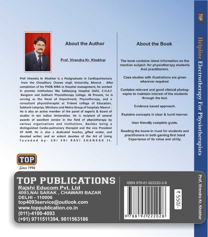 Electrotherapy For Physiotherapists

by Virendra Kr. Khokhar